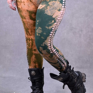 Two Tone Tie Dye Leggings: Woven Festival Fashion