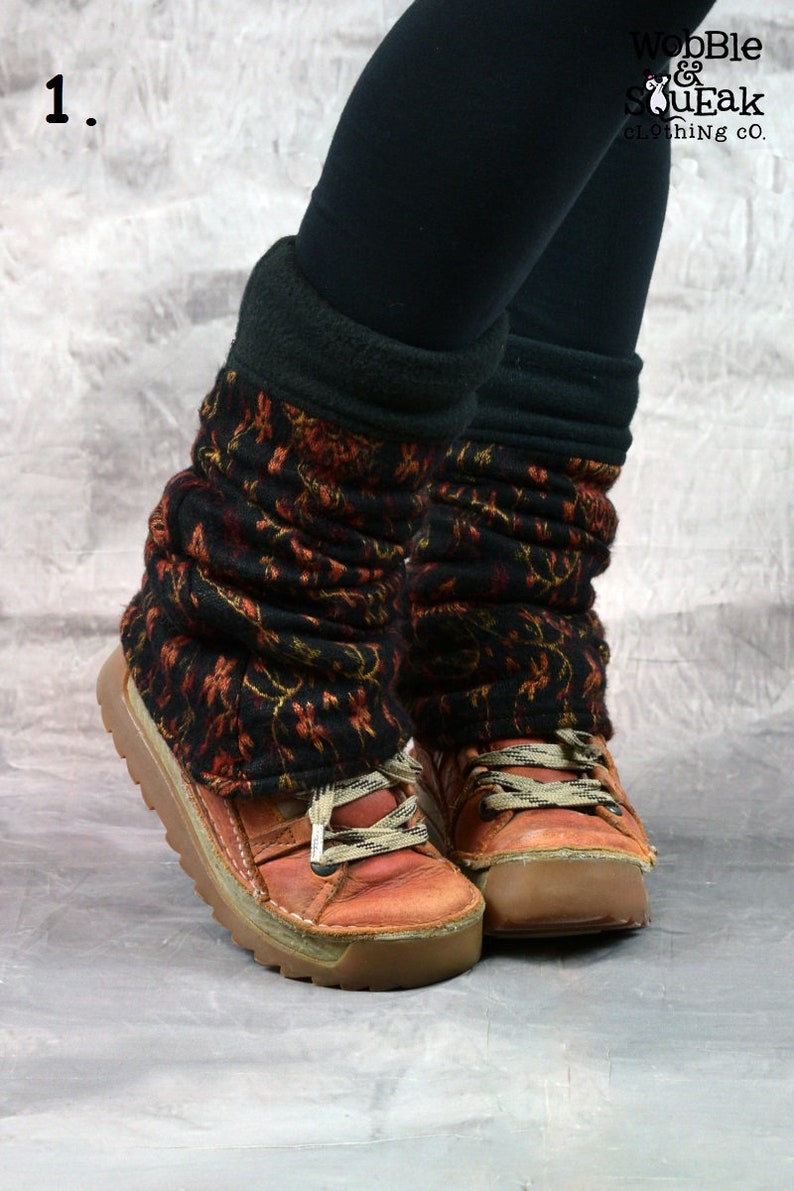 WOOLEN LEG WARMERS Fleece Lined Hippy Pixie Festival Psytrance Etsy