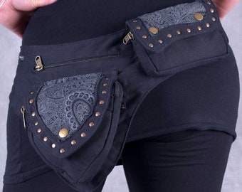PIXIE POCKET BELT Double Hippy Psytrance Bum Bag Money Belt Travel Wallet Pouch Fanny Pack