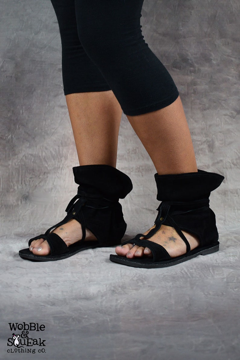 PIXIE Sandals LARP Slouch Cosplay Tribal Hippy Psytrance Festival Ethical Hand Made Beach Eco Fashion image 5