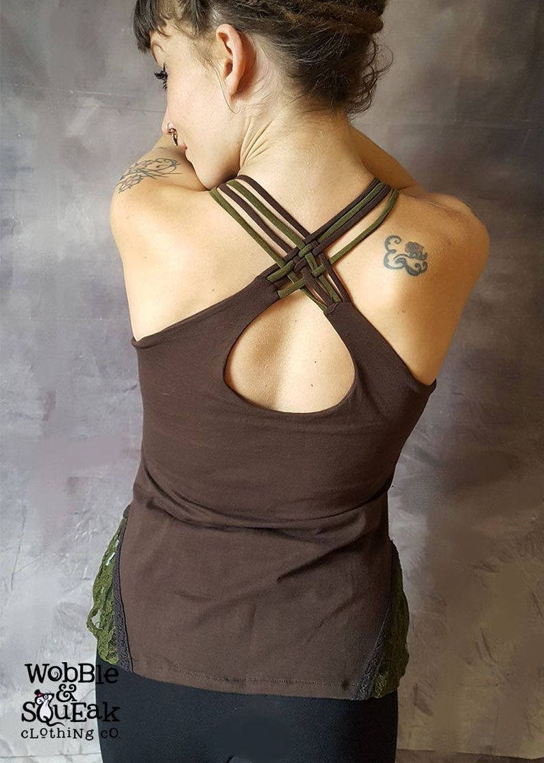PIXIE CROSS BACK Top Hippy Psytrance Party Rave Festival Goa Size 6 8 10 12 14