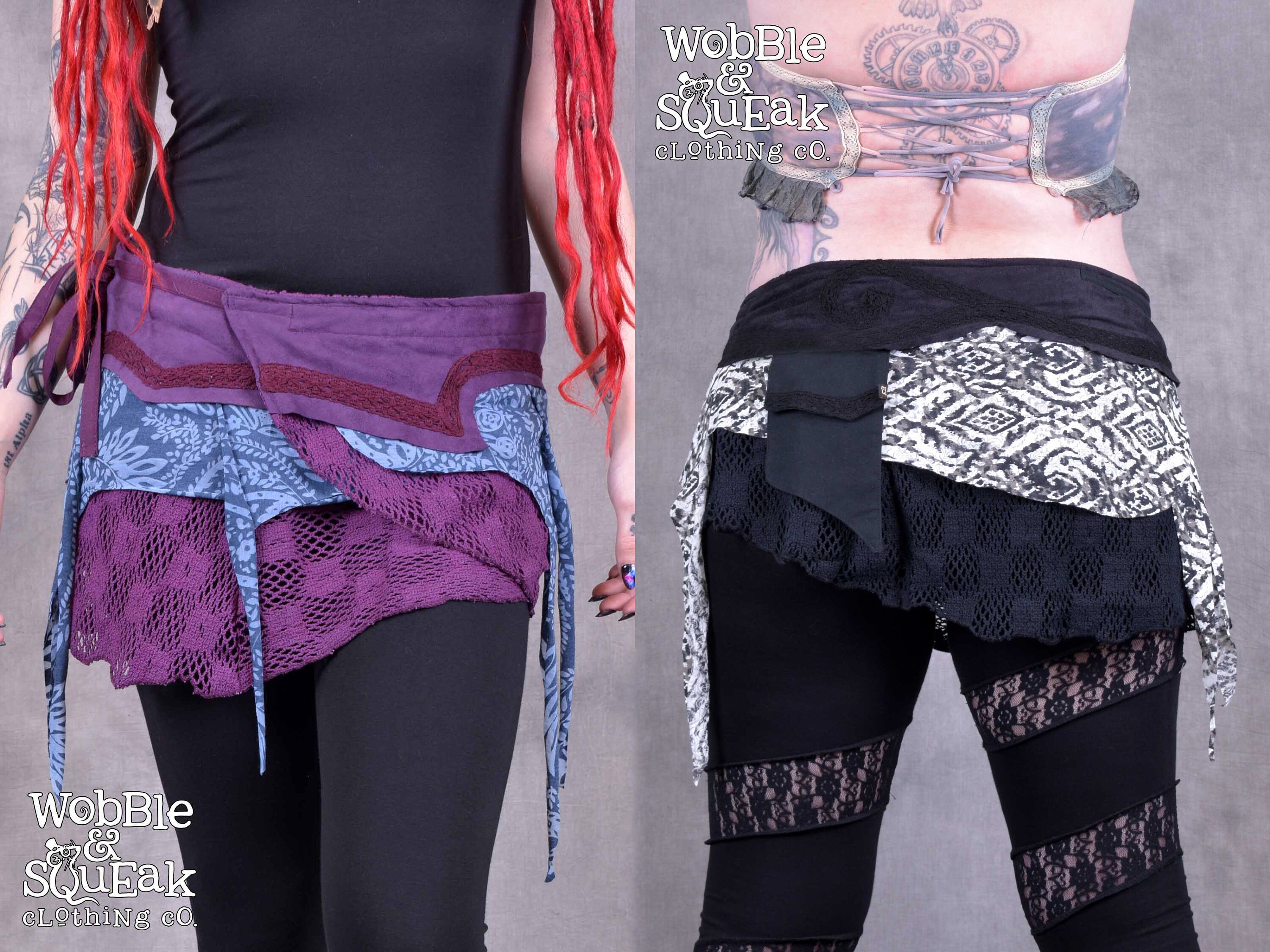 Pixie Wrap Skirt With Secret Pocket Suede Lace Festival Boho Pixie ...