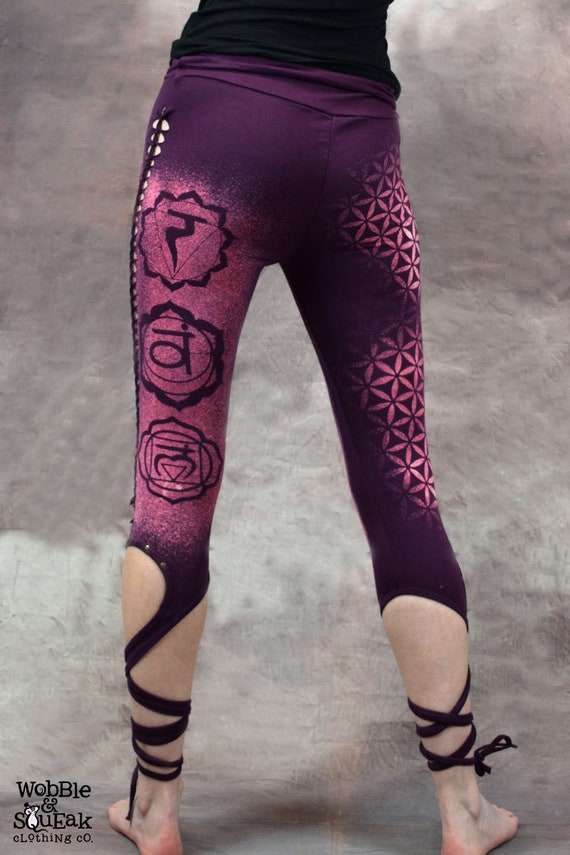 Yoga Pixie Leggings Goa Festival Psy Trance Clothing Organic Cotton Leggings