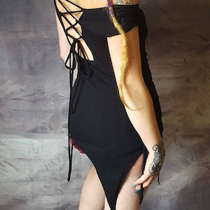 Robe Corset Latérale Style Boho / Psytrance - Taille Unique - Pour Festival, Fête, Forêt - Multicolore