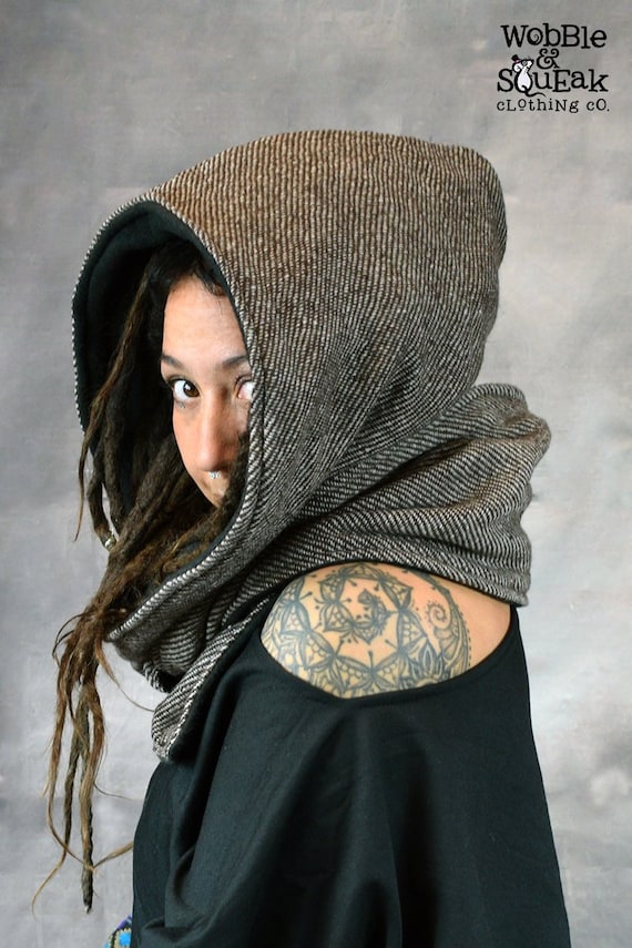 WOOLEN SNOOD HOOD Acrylic Fleece Wooly Cosy Winter Scarf