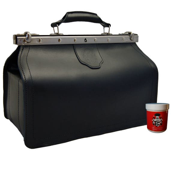 Brown doctor medical bag black, steampunk leather purse – купить на Ярмарке  Мастеров – HBDN7COM