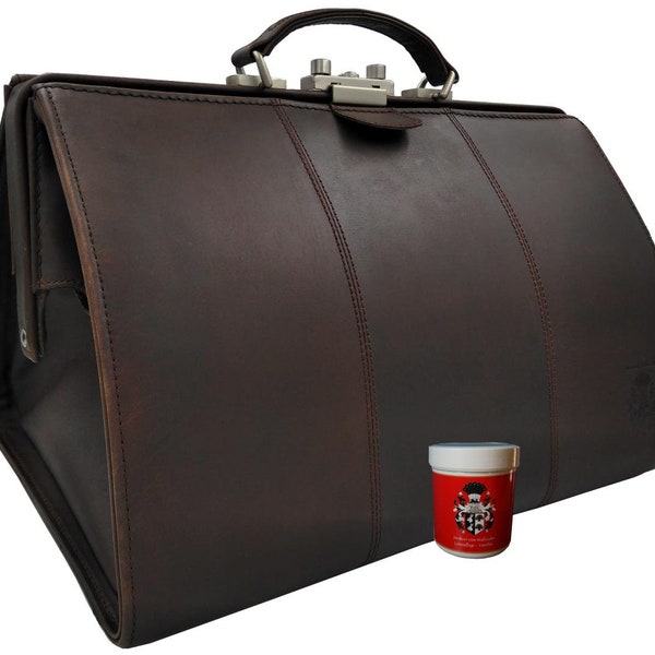 Doctor's bag KNEIPP made of brown cow leather