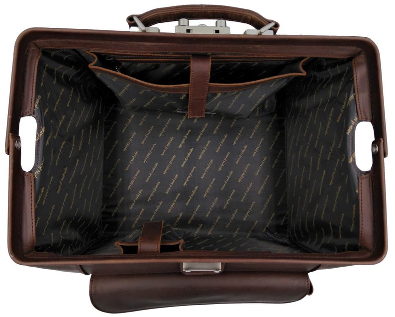 Doctor/'s bag TRISTAN with front pocket brown cow leather BARON of MALTZAHN