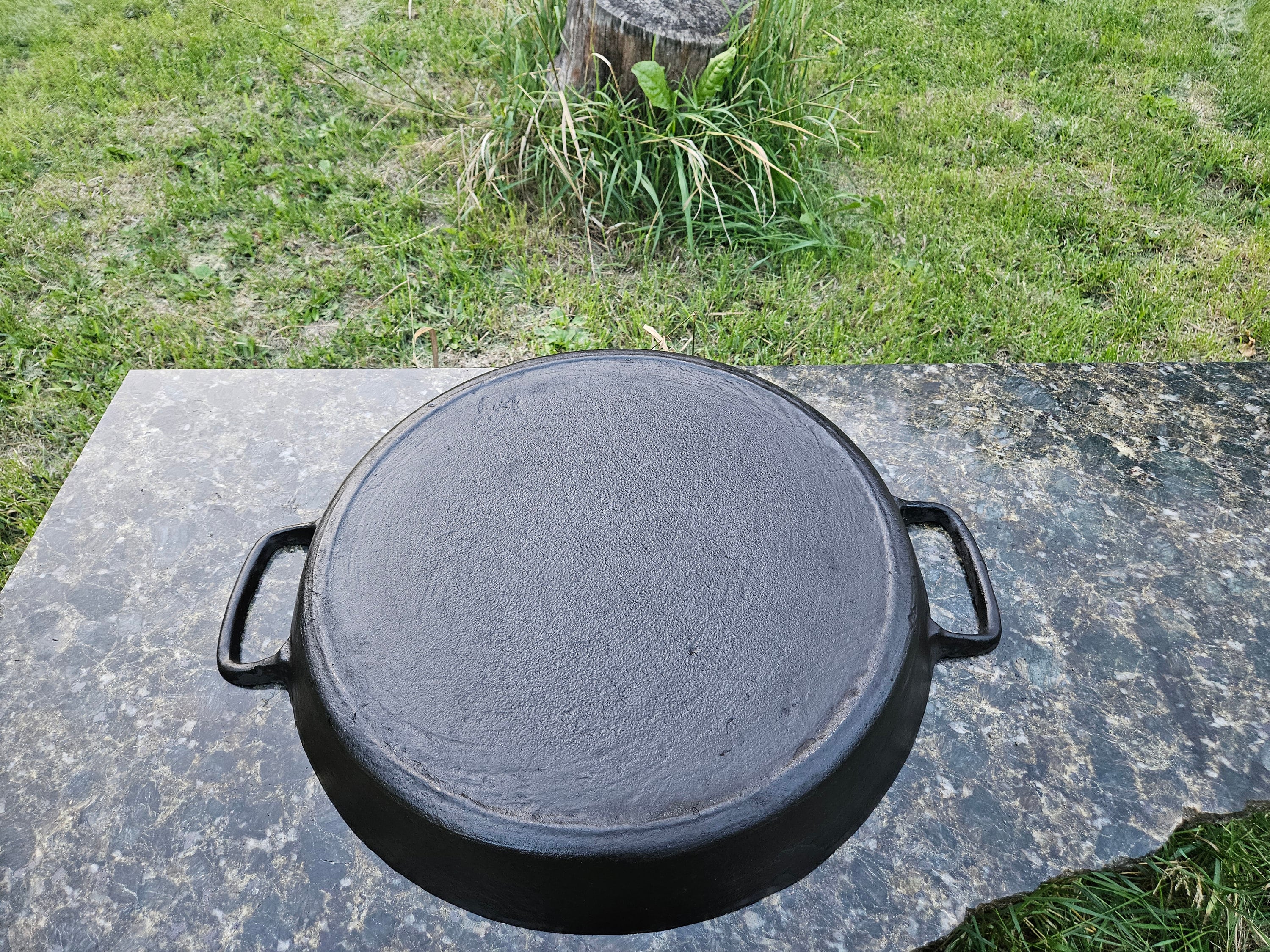 Lot - Rare #20 Double Handled Griswold Iron Skillet with Heat Ring