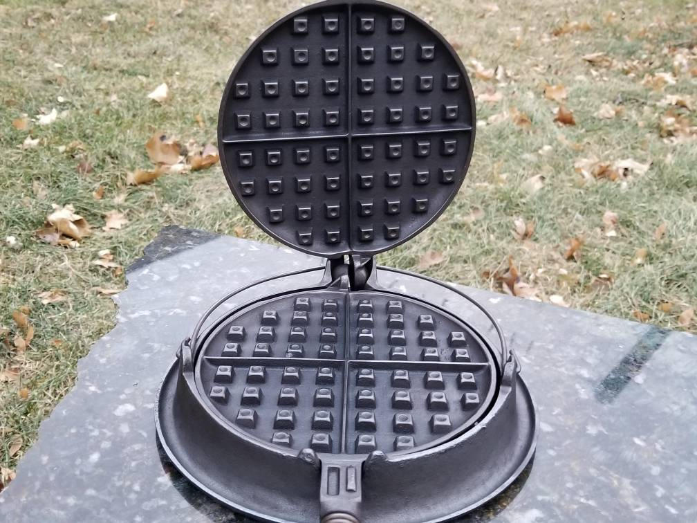 waffle iron open fire