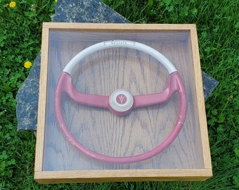 Vintage Vollrath Boat Wheel, jaren '60. ingelijst.