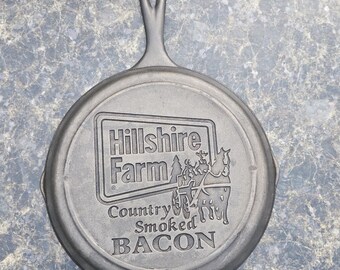 Vintage Hillshire Farm Country Gerookte Gekruide Bacon Koekenpan