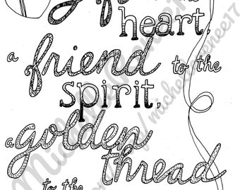 Sister Quote Coloring Page: Digital Instant Download