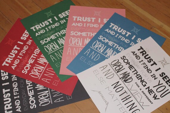 The Doors Break On Through Printed Lyrics Poster Etsy