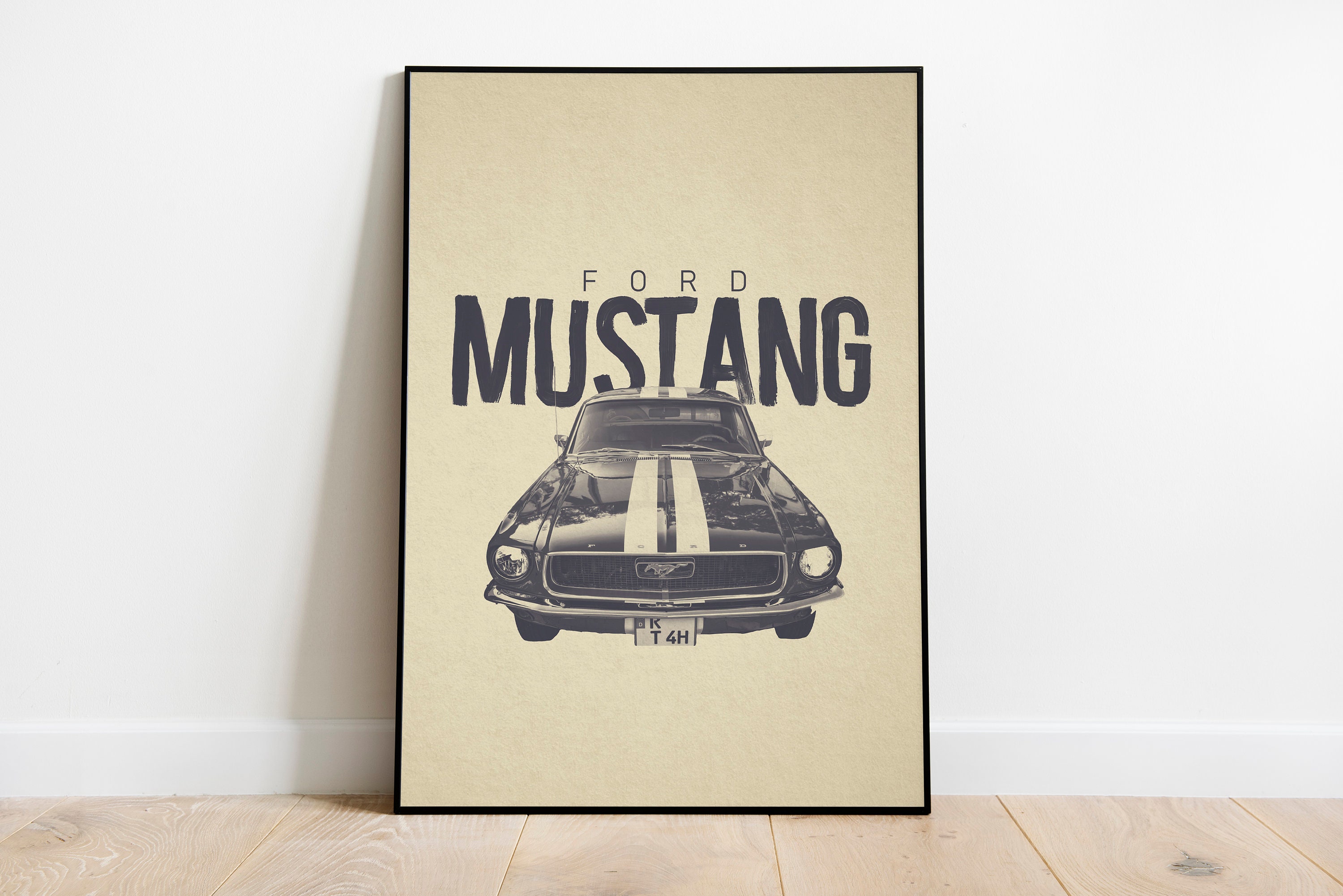 Ford Mustang Vintage Color Printable DIGITAL DOWNLOAD - Etsy