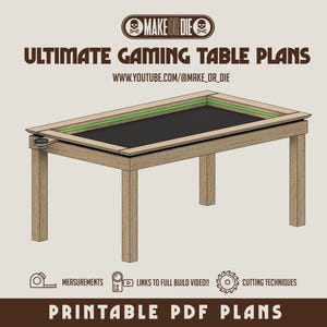 Ultimate Gaming Table Plans – LED Lighting & Magnetic Rail System