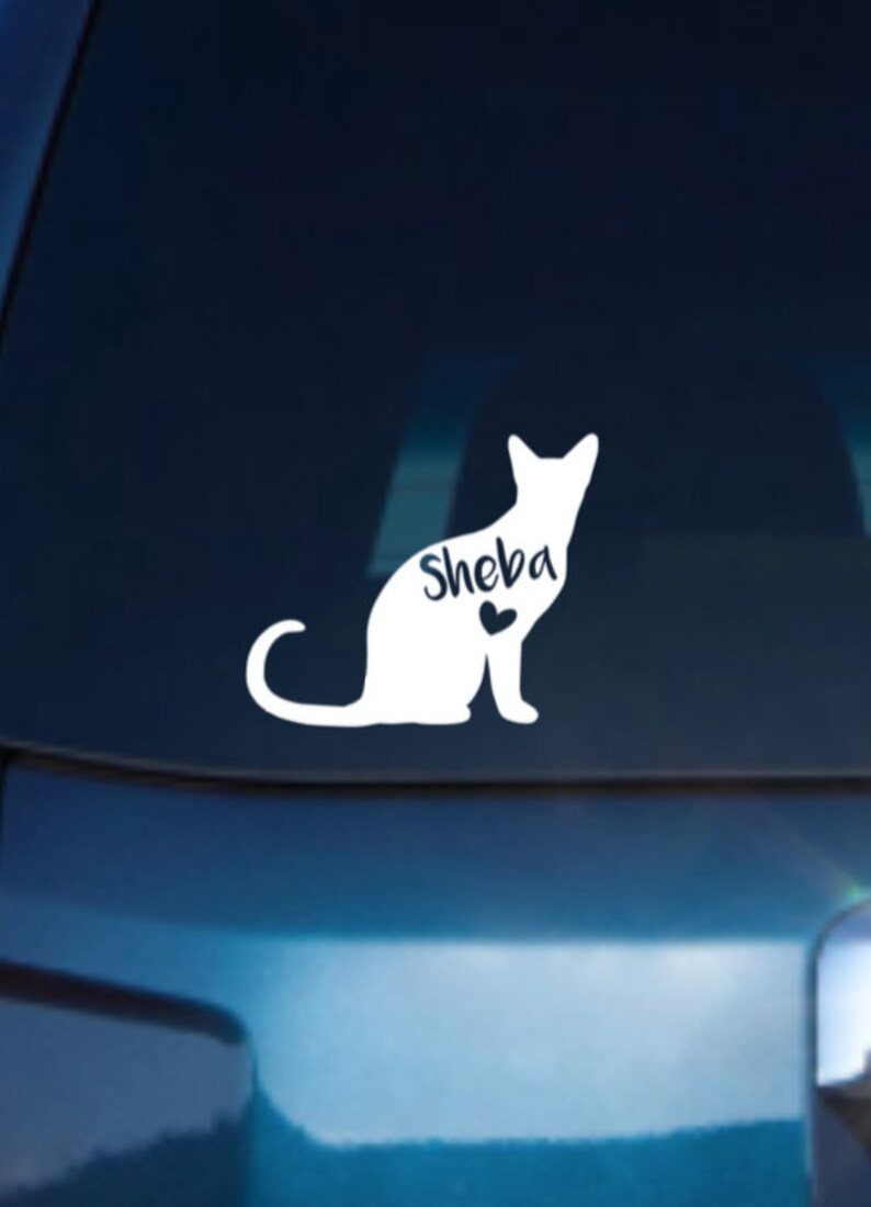 Cat Car Decal Cat Decal Cat Vinyl Car Decal Cat Vinyl Etsy