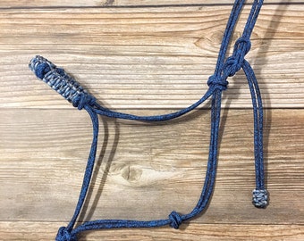 Custom 4 Knot Braided Noseband Rope Halter, Custom Horse Halter, 4 Knot Rope Halter, Yacht Rope Halter, Horse Halter, Clinician Halter