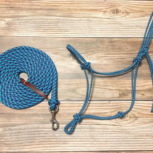 Custom Rope Halter & 12 Foot Attached Lead Rope Yacht Rope Etsy