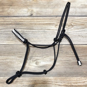 Custom 2 Knot Braided Noseband Rope Halter, Custom Horse Halter, Braided Noseband Halter, Horse Halter, Yacht Rope Halter, Clinician Halter