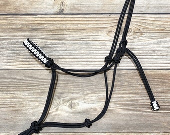 Custom 2 Knot Braided Noseband Rope Halter, Custom Horse Halter, Braided Noseband Halter, Horse Halter, Yacht Rope Halter, Clinician Halter