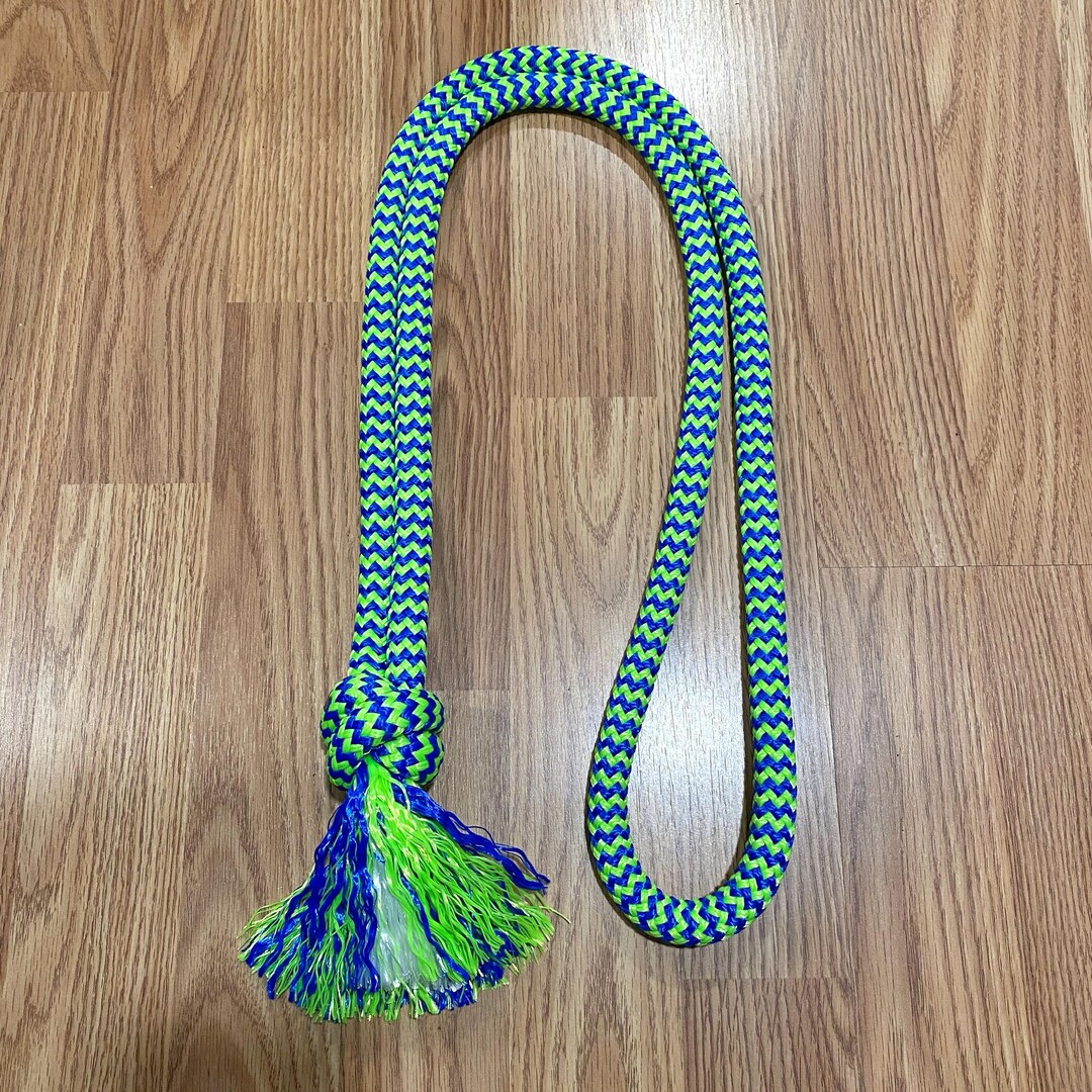 Deaft Rope Lime Green/electric Blue Neck Rope Draft/xl Horse Size 66