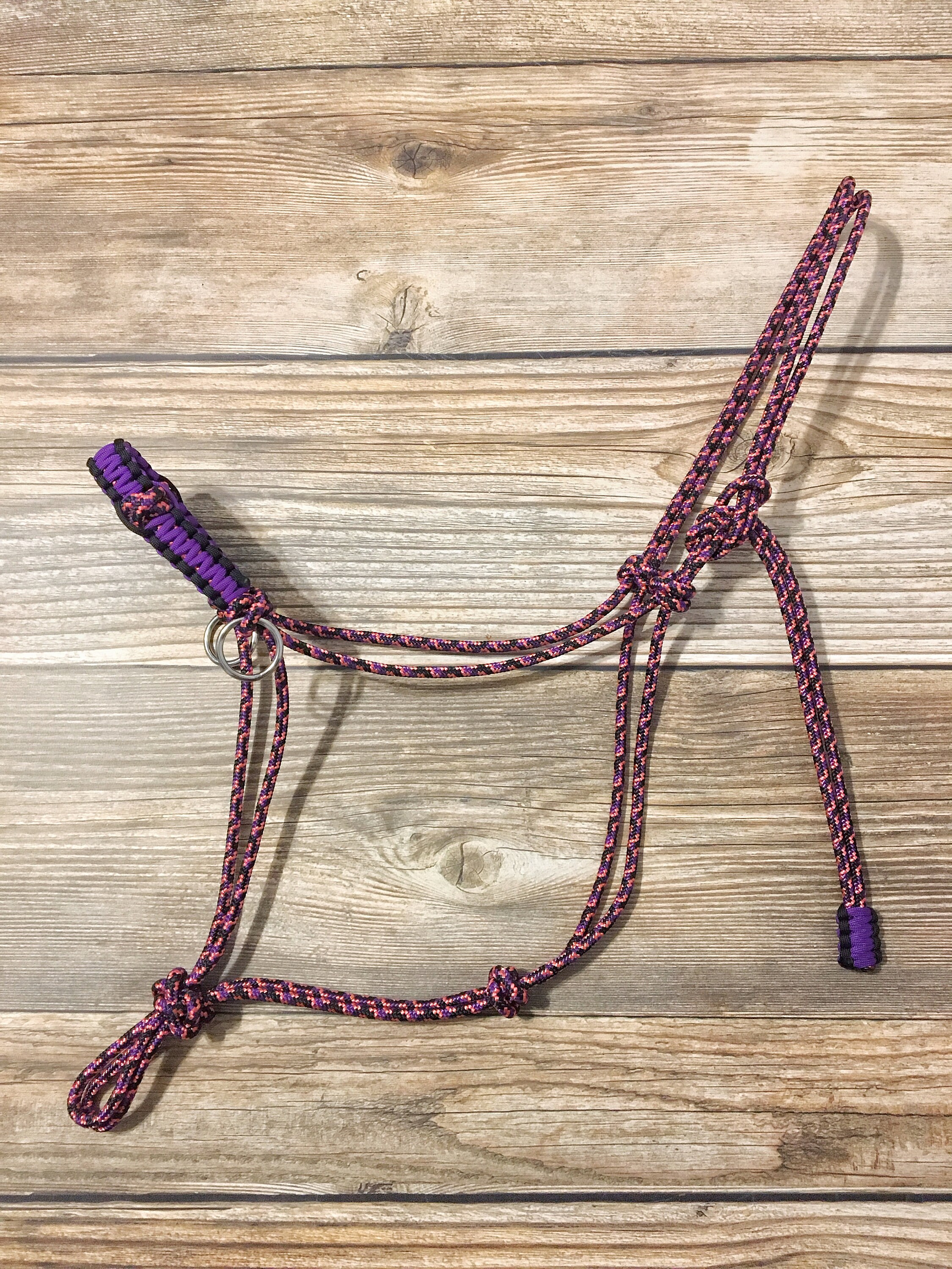 Custom Sidepull Rope Halter With Braided Noseband Bitless | Etsy