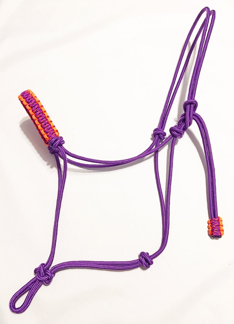 Custom 2 Knot Braided Noseband Rope Halter Custom Horse Etsy