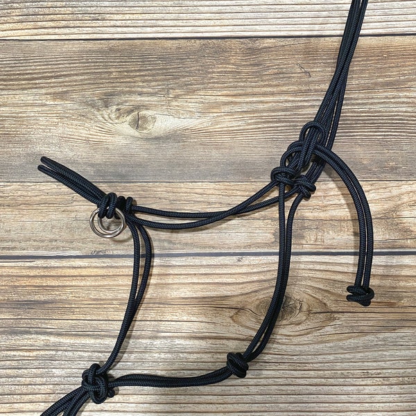 Cob 2 Knot Sidepull Rope Halter, Sidepull Halter, Bitless Halter, Clinician Halter, Yacht Rope Halter