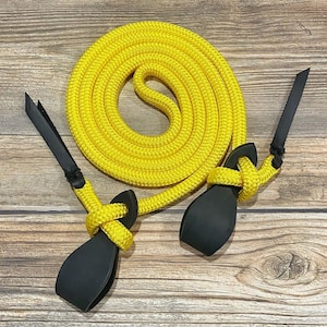 Custom Sport Reins with Slobber Straps, Loop Reins w/ Slobber Straps, Yacht Rope Loop Reins, Rope Reins, Clinician Reins