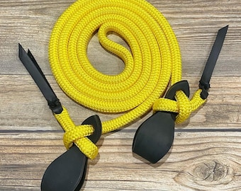 Custom Sport Reins with Slobber Straps, Loop Reins w/ Slobber Straps, Yacht Rope Loop Reins, Rope Reins, Clinician Reins