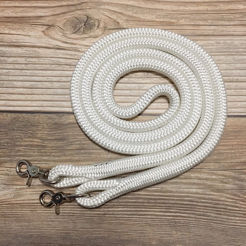 Custom Reins Horse Reins Rope Reins with Snaps Custom Finesse Reins Finesse Style Yacht Rope Reins Clinician Reins