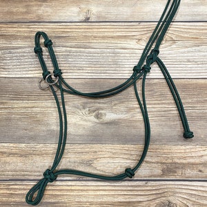 Custom Sidepull Rope Halter, Bitless Bridle, Custom Horse Halter, Rope Halter, Yacht Rope Halter, Horse Halter, Sidepull, Riding Halter