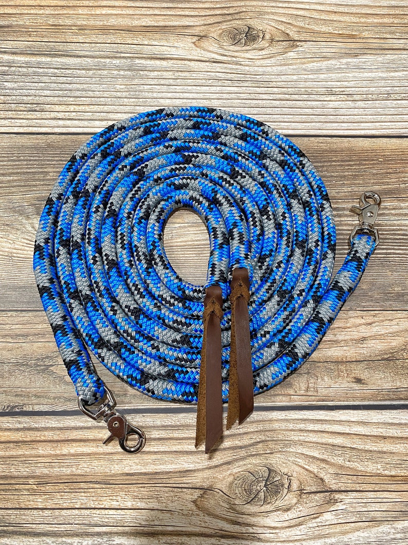 Custom Finesse Split Reins, Finesse Style Yacht Rope Reins, Rope Reins ...