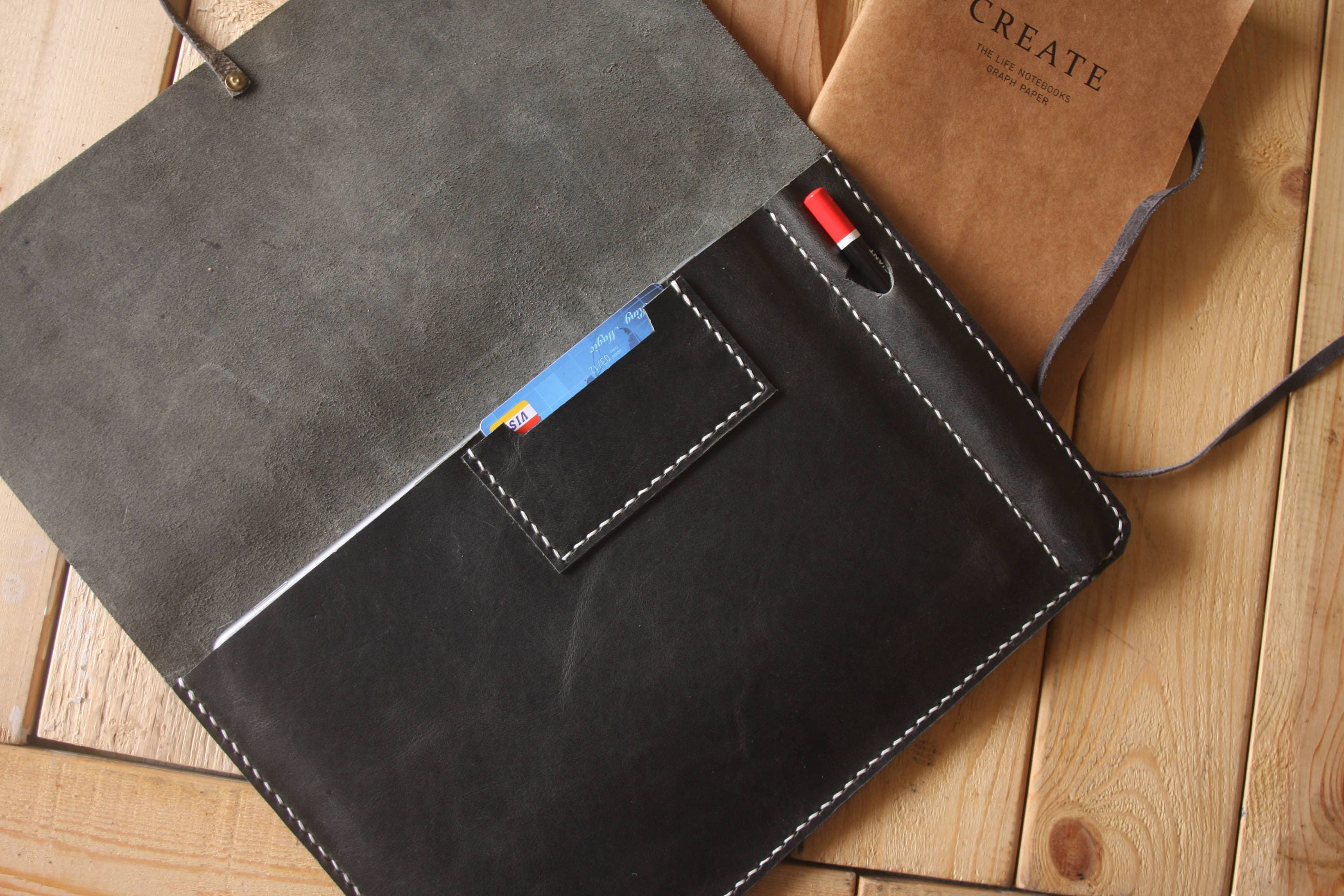Custom Leather Portfolio Case A5 Notebook Covers Custom iPad Etsy