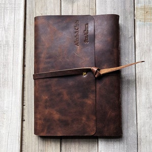 Personalized Leather Journal, Sketchbook, Custom Bound Notebook, A6, A5, B5, A4 Large or Small Journal For Men And Women Lined Blank