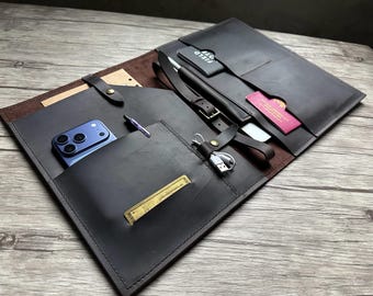 Leather MacBook Pro 16 Case: Personalized Laptop Cover Neo Air Sleeve 13 14 15