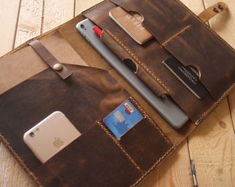 Handmade Leather MacBook Sleeve, Full Grain Laptop Case
