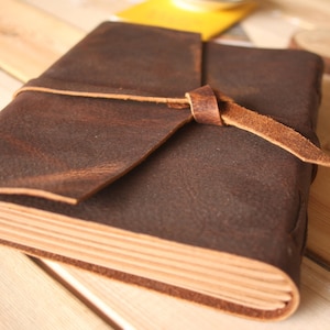Rustic Leather Journal, sketchbook, rustic leather guestbook, Diary / Story Journal Books, Custom sentence, logos, Names..