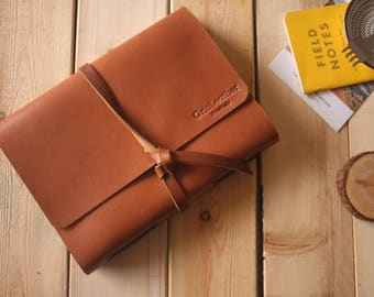 leather Photo album, Personalized leather album, rustic leather guestbook, Baby photo album, memory album, wedding gift album