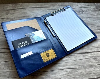 Vegan Leather Portfolio Folder Cover: Travel Document A4 Work Organizer Folio Padfolio Case