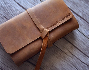 Personalized Rustic Leather Journal: Corporate & Wedding Gifts