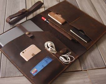 Handmade Leather Portfolio: A4 A5 B5 Sizes, Corporate Gift