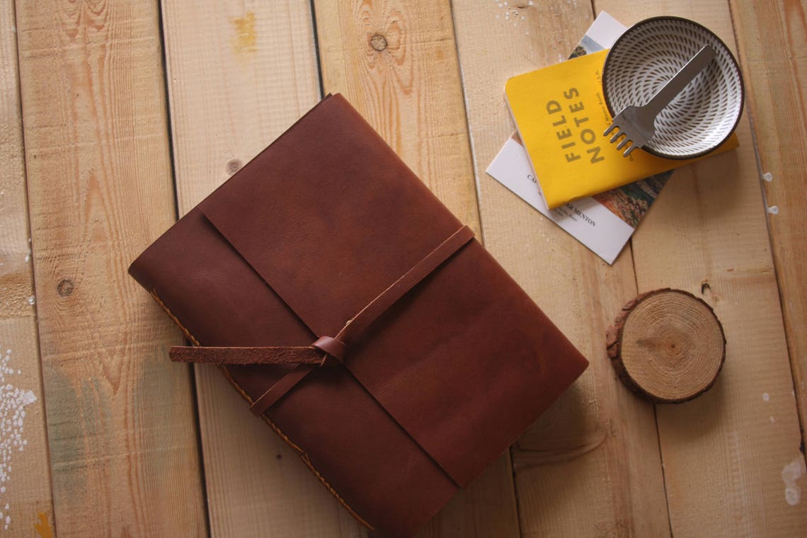 Rustic Leather Journal Sketchbook Rustic Leather Guestbook Etsy