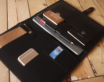 Personalized iPad Sleeve 11 inch Case 2019, Apple Pencil Holder, 10.5" iPad Pro 9.7 Leather portfolio Air iPad Mini 5 Covers