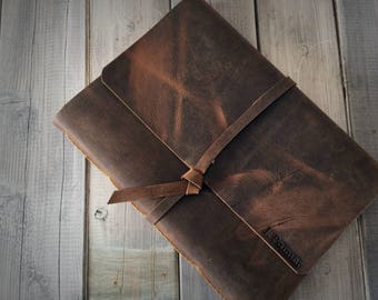 Personalized Leather Journal: Rustic Cowhide, Corporate Gifts