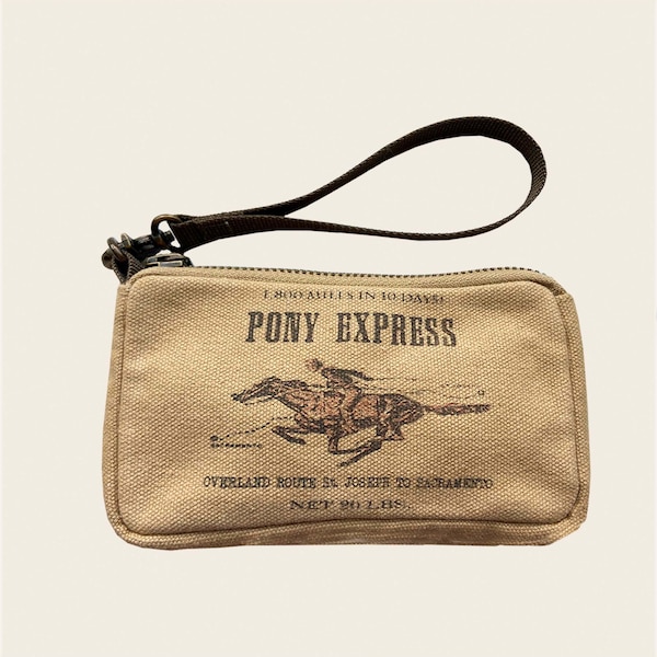 Pony Express Wristlet-bag/purse/wallet-Vintage poster canvas bag