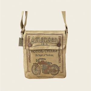 American Cycle Crossbody-handbag/unisex-Vintage Advertisement, Canvas Bag