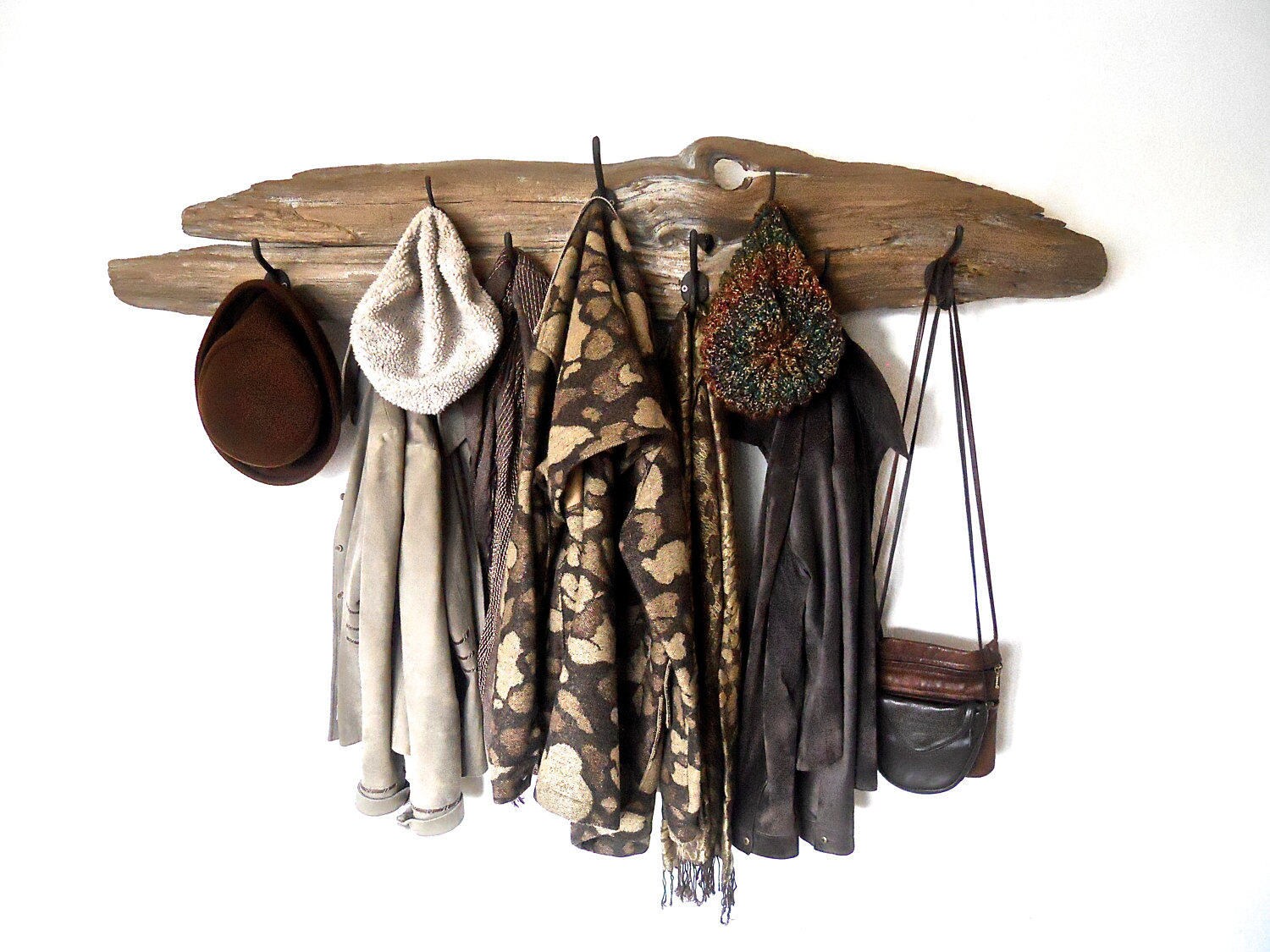 Rustic Driftwood Coat Rack Driftwood Clothes Rack ...