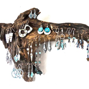300:  Driftwood Jewelry Organizer, Earring Tree, Earring Hanger, Jewelry Hanger, Jewelry Rack, Rustic Jewelry Display, Driftwood Wall Art